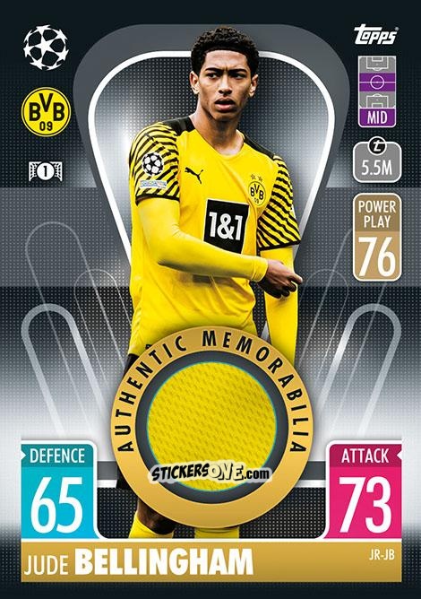 Cromo Jude Bellingham - UEFA Champions League & Europa League 2021-2022. Match Attax n. JR-JB - Topps
