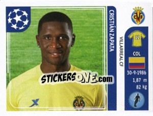 Cromo Cristian Zapata - UEFA Champions League 2011-2012 n. 26 - Panini