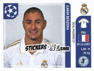 Figurina Karim Benzema - UEFA Champions League 2011-2012 n. 224 - Panini
