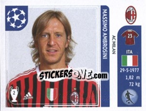Cromo Massimo Ambrosini - UEFA Champions League 2011-2012 n. 505 - Panini