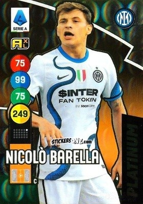 Figurina Nicolo Barella - Calciatori 2021-2022. Adrenalyn XL n. P11 - Panini
