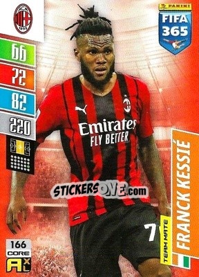 Figurina Franck Kessié - FIFA 365: 2021-2022. Adrenalyn XL n. 166 - Panini