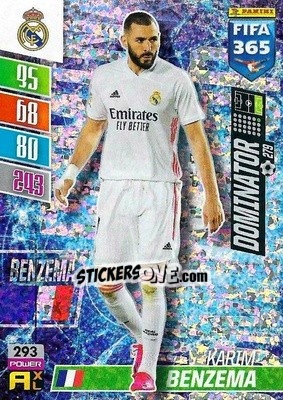 Figurina Karim Benzema - FIFA 365: 2021-2022. Adrenalyn XL n. 293 - Panini