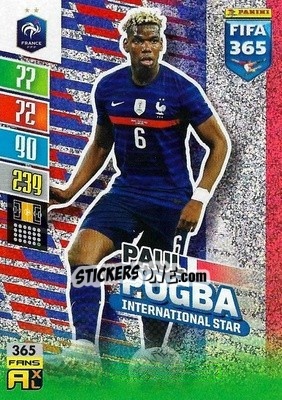 Figurina Paul Pogba - FIFA 365: 2021-2022. Adrenalyn XL n. 365 - Panini