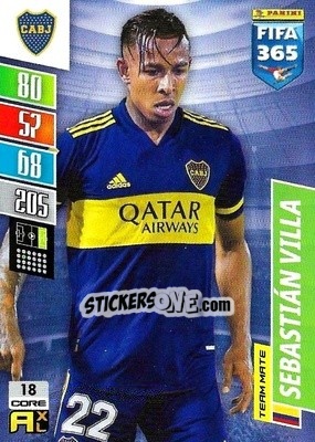 Figurina Sebastián Villa - FIFA 365: 2021-2022. Adrenalyn XL n. 18 - Panini