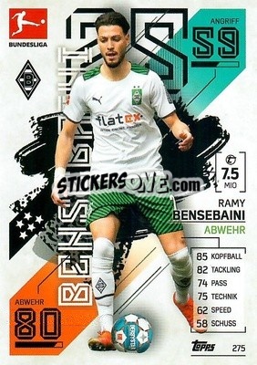 Cromo Ramy Bensebaini - German Fussball Bundesliga 2021-2022. Match Attax n. 275 - Topps