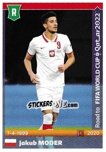 Sticker Jakub Moder - Road To Fifa World Cup Qatar 2022 n. 416 - Panini