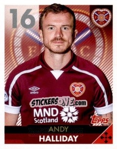 Figurina Andy Halliday - Scottish Professional Football League 2021-2022 n. 95 - Topps