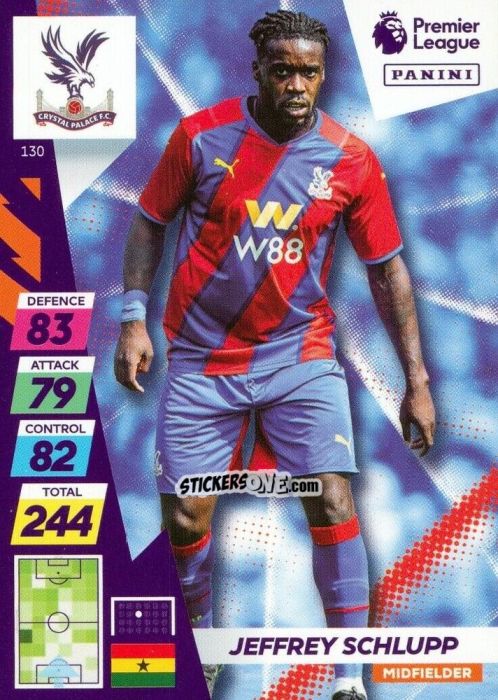 Cromo Jeffrey Schlupp - English Premier League 2021-2022. Adrenalyn XL Plus n. 130 - Panini