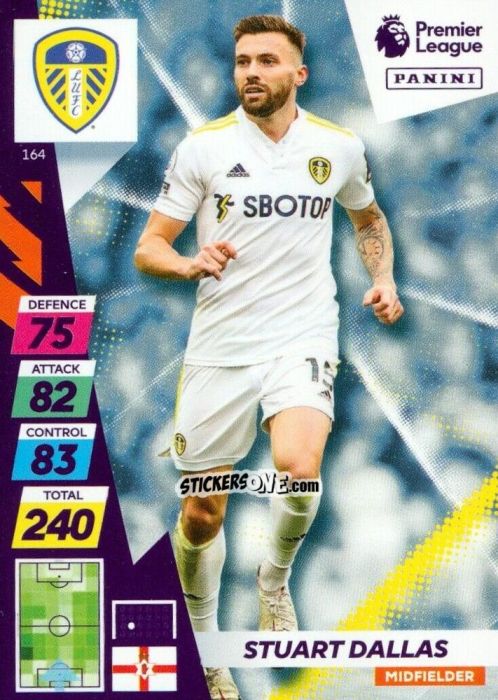 Sticker Stuart Dallas - English Premier League 2021-2022. Adrenalyn XL Plus n. 164 - Panini