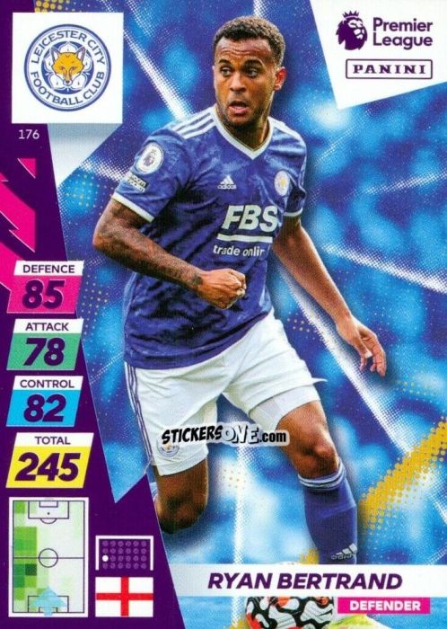 Figurina Ryan Bertrand - English Premier League 2021-2022. Adrenalyn XL Plus n. 176 - Panini