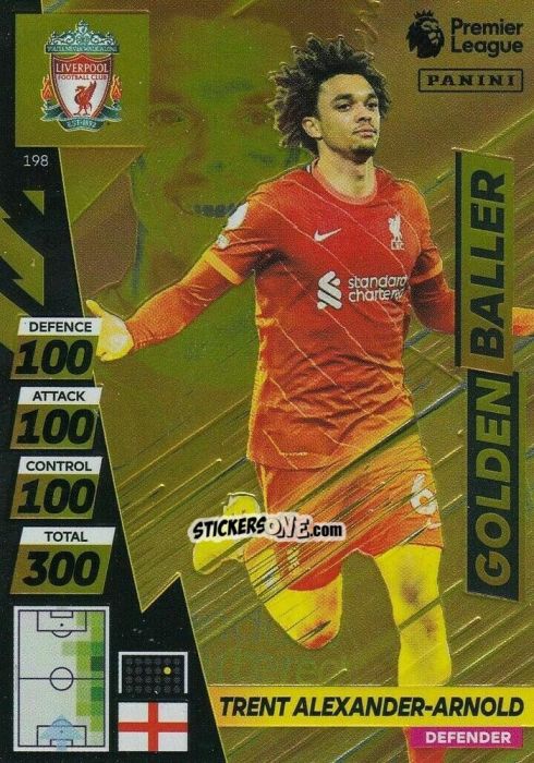 Figurina Trent Alexander-Arnold - English Premier League 2021-2022. Adrenalyn XL Plus n. 198 - Panini