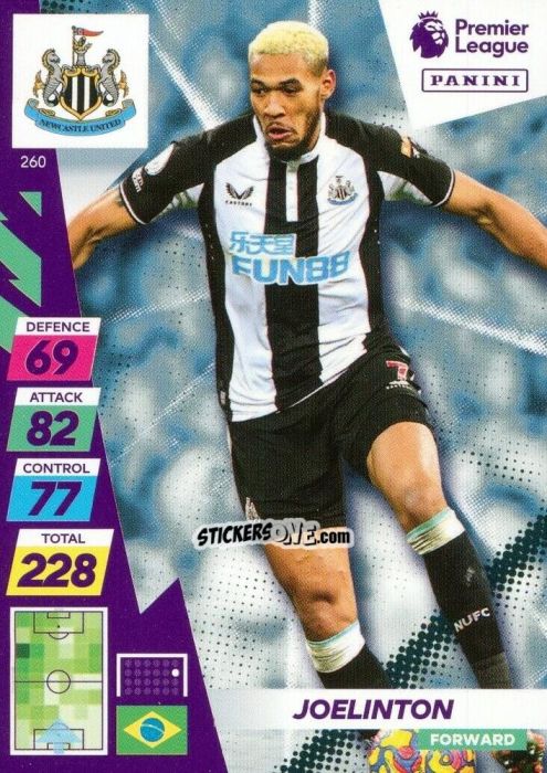 Sticker Joelinton - English Premier League 2021-2022. Adrenalyn XL Plus n. 260 - Panini