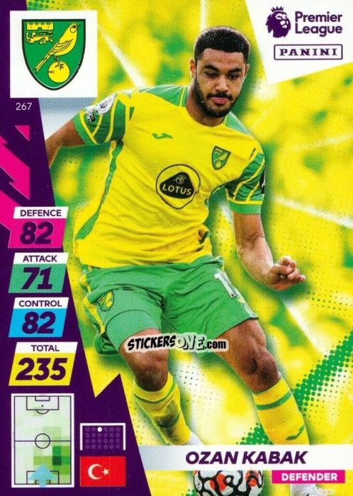 Cromo Ozan Kabak - English Premier League 2021-2022. Adrenalyn XL Plus n. 267 - Panini