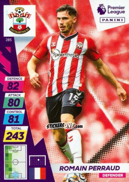 Figurina Romain Perraud - English Premier League 2021-2022. Adrenalyn XL Plus n. 285 - Panini