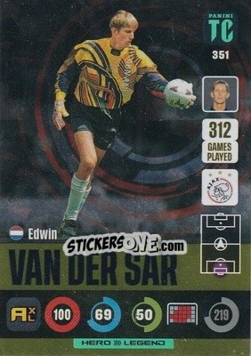 Sticker Edwin van der Sar - Top Class 2021-2022. Adrenalyn Xl n. 351 - Panini