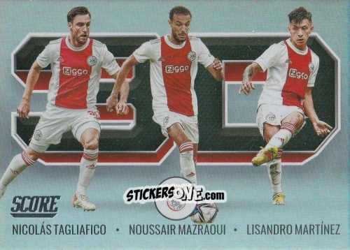Cromo Nicolas Tagliafico / Noussair Mazraoui / Lisandro Martinez - Score FIFA 2021-2022 n. 3D4 - Panini