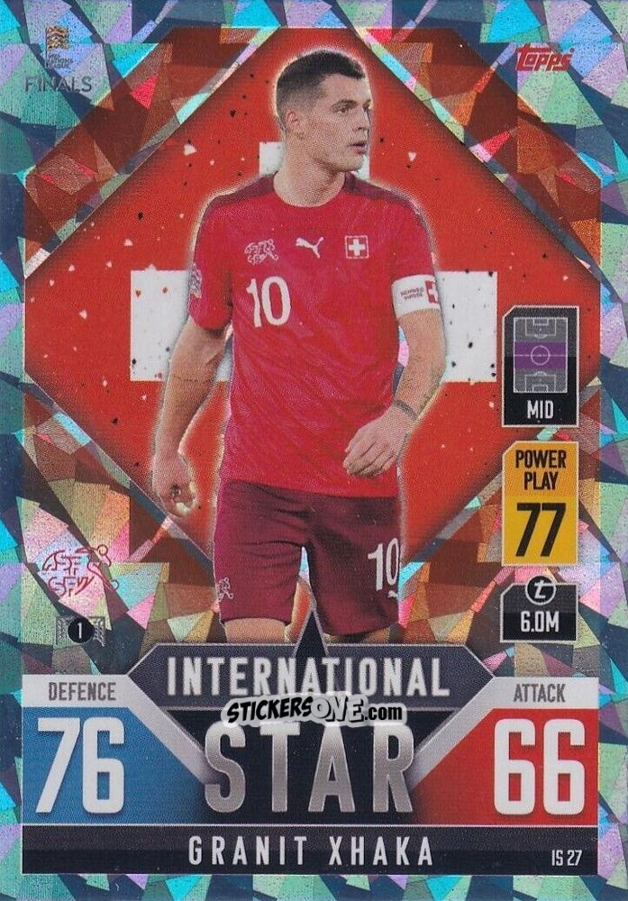 Figurina Granit Xhaka - The Road To Uefa Nations League Finals 2022-2023. Match Attax 101 n. IS27b - Topps