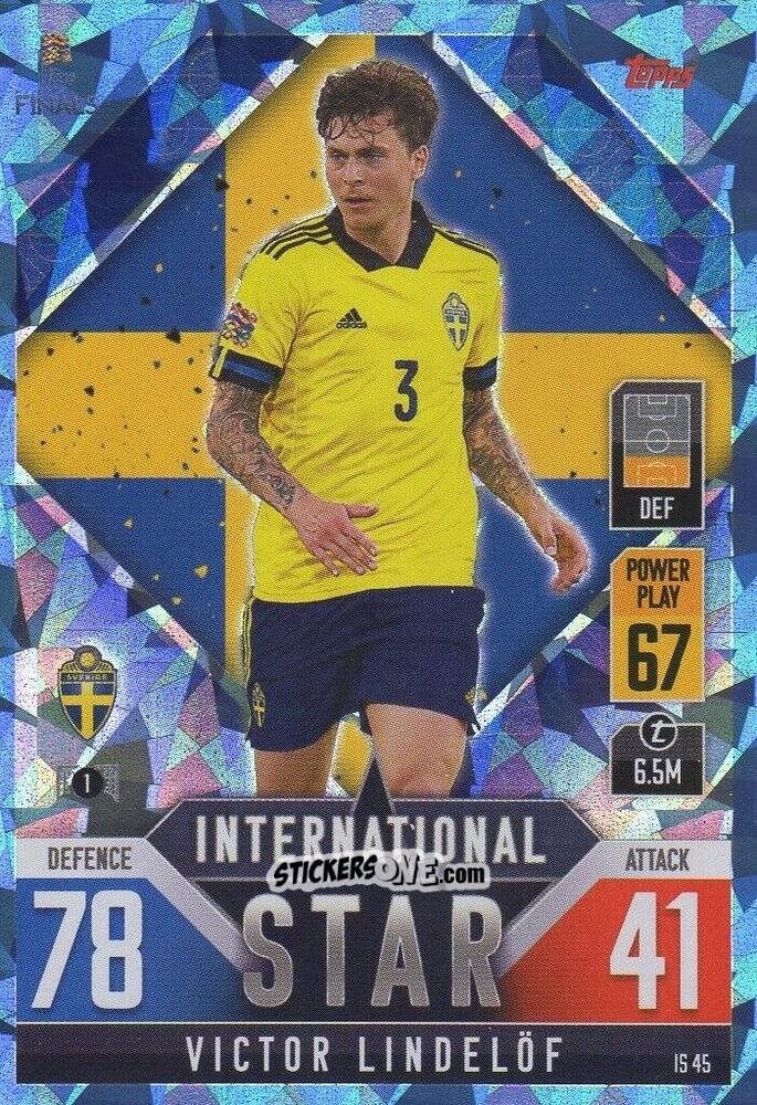 Sticker Victor Lindelöf - The Road To Uefa Nations League Finals 2022-2023. Match Attax 101 n. IS45b - Topps