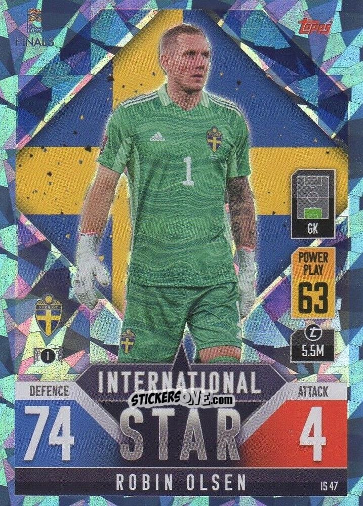 Sticker Robin Olsen - The Road To Uefa Nations League Finals 2022-2023. Match Attax 101 n. IS47b - Topps