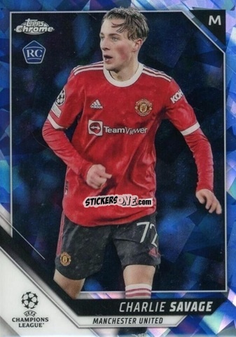 Cromo Charlie Savage - Champions League Chrome 2021-2022. Sapphire Edition n. 70 - Topps