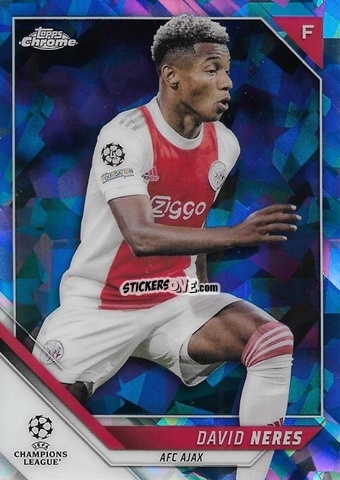 Figurina David Neres - Champions League Chrome 2021-2022. Sapphire Edition n. 103 - Topps
