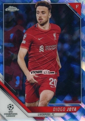 Cromo Diogo Jota - Champions League Chrome 2021-2022. Sapphire Edition n. 180 - Topps