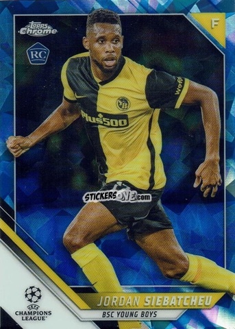 Figurina Jordan Siebatcheu - Champions League Chrome 2021-2022. Sapphire Edition n. 181 - Topps