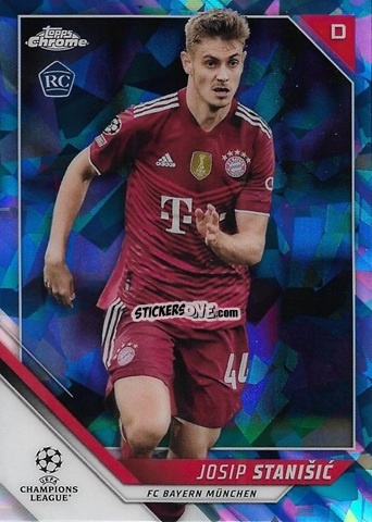 Figurina Josip Stanisic - Champions League Chrome 2021-2022. Sapphire Edition n. 64 - Topps