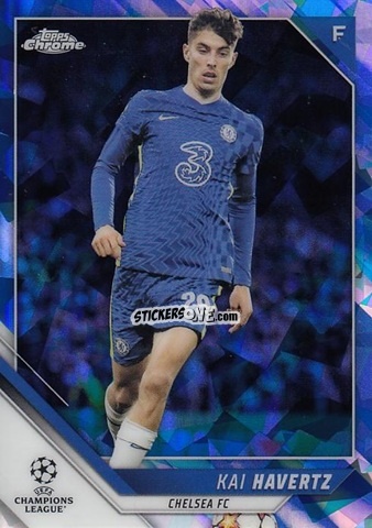 Figurina Kai Havertz - Champions League Chrome 2021-2022. Sapphire Edition n. 74 - Topps