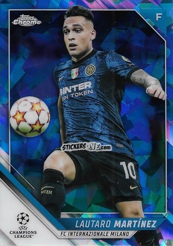 Figurina Lautaro Martinez - Champions League Chrome 2021-2022. Sapphire Edition n. 30 - Topps