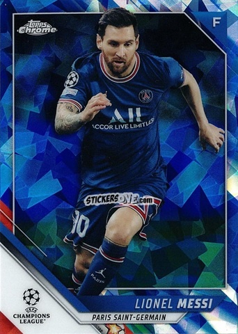 Cromo Lionel Messi - Champions League Chrome 2021-2022. Sapphire Edition n. 100 - Topps