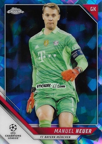 Cromo Manuel Neuer - Champions League Chrome 2021-2022. Sapphire Edition n. 159 - Topps
