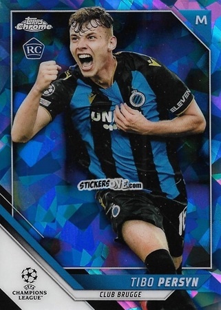 Figurina Tibo Persyn - Champions League Chrome 2021-2022. Sapphire Edition n. 40 - Topps