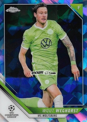 Figurina Wout Weghorst - Champions League Chrome 2021-2022. Sapphire Edition n. 91 - Topps