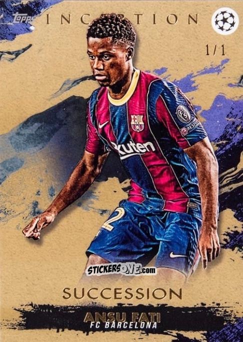 Sticker Ansu Fati - Uefa Champions League Inception 2020-2021 n. 8 - Topps