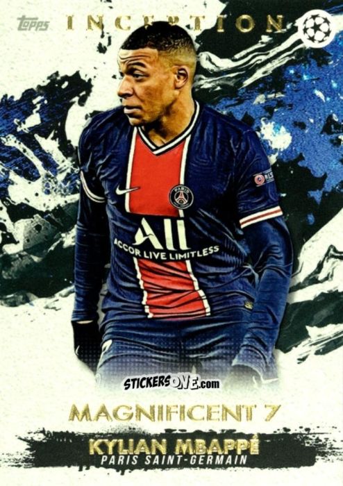 Sticker Kylian Mbappe - Uefa Champions League Inception 2020-2021 n. 4 - Topps