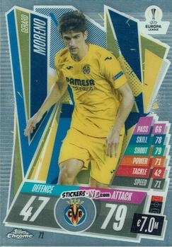 Sticker Alberto Moreno - UEFA Champions League Chrome 2020-2021. Match Attax n. 71 - Topps