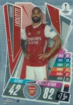 Figurina Alexandre Lacazette - UEFA Champions League Chrome 2020-2021. Match Attax n. 40 - Topps