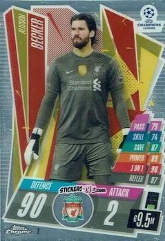 Cromo Alisson Becker - UEFA Champions League Chrome 2020-2021. Match Attax n. 1 - Topps