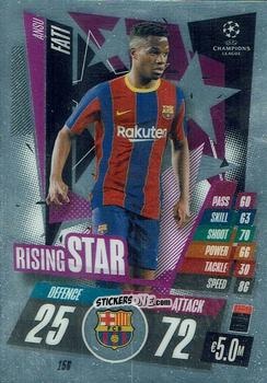 Sticker Ansu Fati - UEFA Champions League Chrome 2020-2021. Match Attax n. 156 - Topps