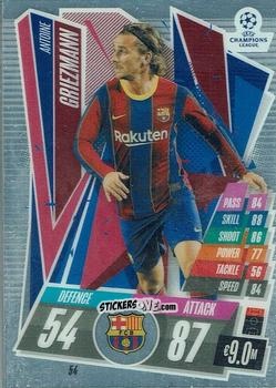 Sticker Antoine Griezmann - UEFA Champions League Chrome 2020-2021. Match Attax n. 54 - Topps