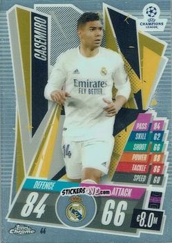 Figurina Casemiro - UEFA Champions League Chrome 2020-2021. Match Attax n. 44 - Topps