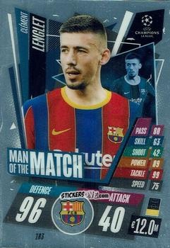Figurina Clement Lenglet - UEFA Champions League Chrome 2020-2021. Match Attax n. 183 - Topps