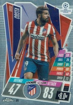 Figurina Diego Costa - UEFA Champions League Chrome 2020-2021. Match Attax n. 64 - Topps