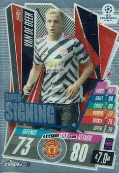 Figurina Donny van de Beek - UEFA Champions League Chrome 2020-2021. Match Attax n. 19 - Topps