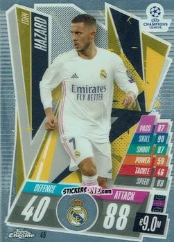 Sticker Eden Hazard - UEFA Champions League Chrome 2020-2021. Match Attax n. 45 - Topps