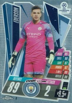 Figurina Ederson - UEFA Champions League Chrome 2020-2021. Match Attax n. 8 - Topps