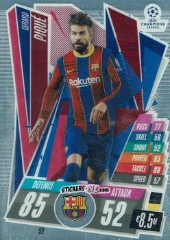 Sticker Gerard Pique - UEFA Champions League Chrome 2020-2021. Match Attax n. 52 - Topps