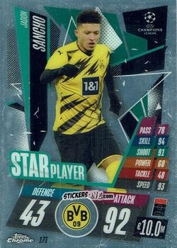 Cromo Jadon Sancho - UEFA Champions League Chrome 2020-2021. Match Attax n. 171 - Topps